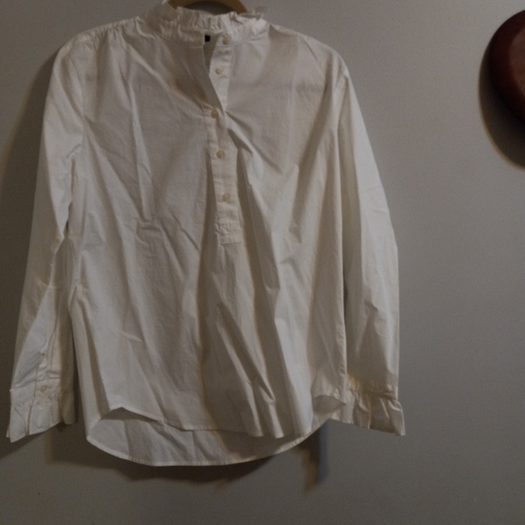 Ann Taylor Tops - ANN Taylor White Ruffled Blouse  Size Medium NWT